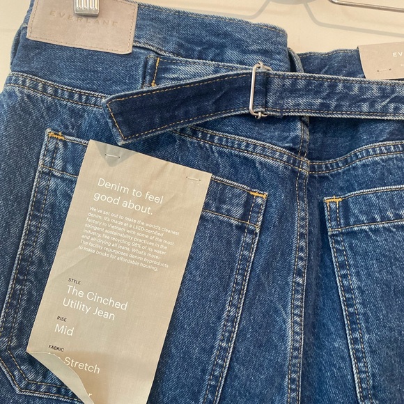 NWT Everlane Utility Cinched Jeans - Picture 9 of 9